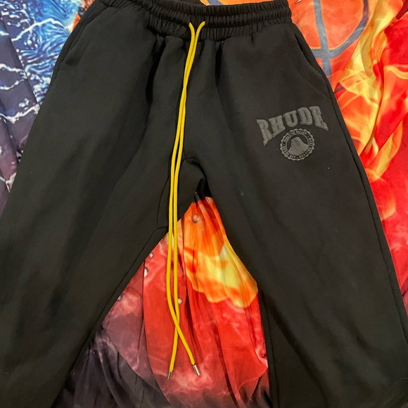 Rhude Black Jogger Pants - Picture 1 of 3